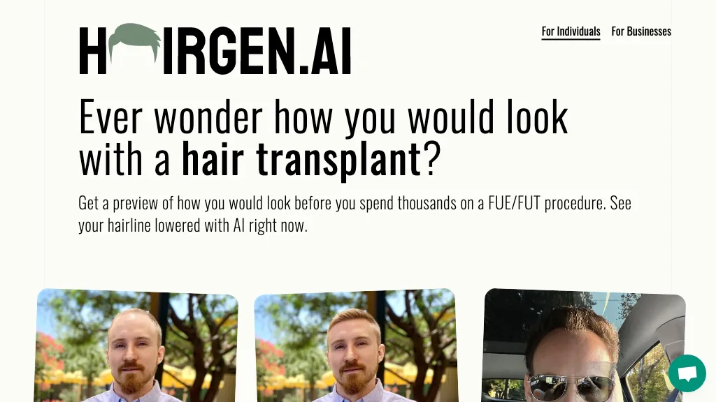 Hairgen AI website