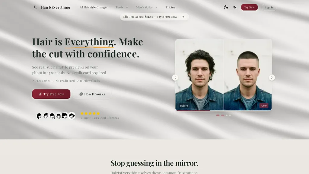 HairIsEverything AI tool screenshot