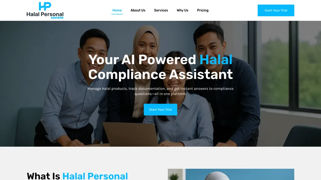 Halal Personal Advisor AI tool screenshot