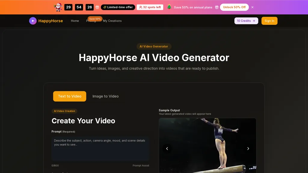 happyhorse20.com AI tool screenshot