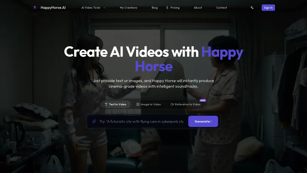 happyhorseai.com AI tool screenshot