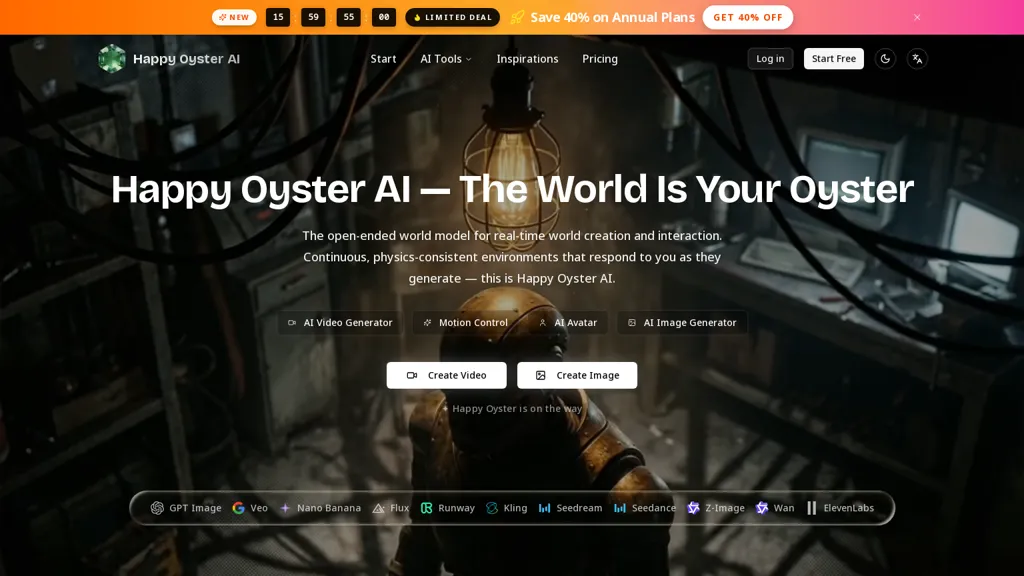 Happy Oyster AI AI tool screenshot