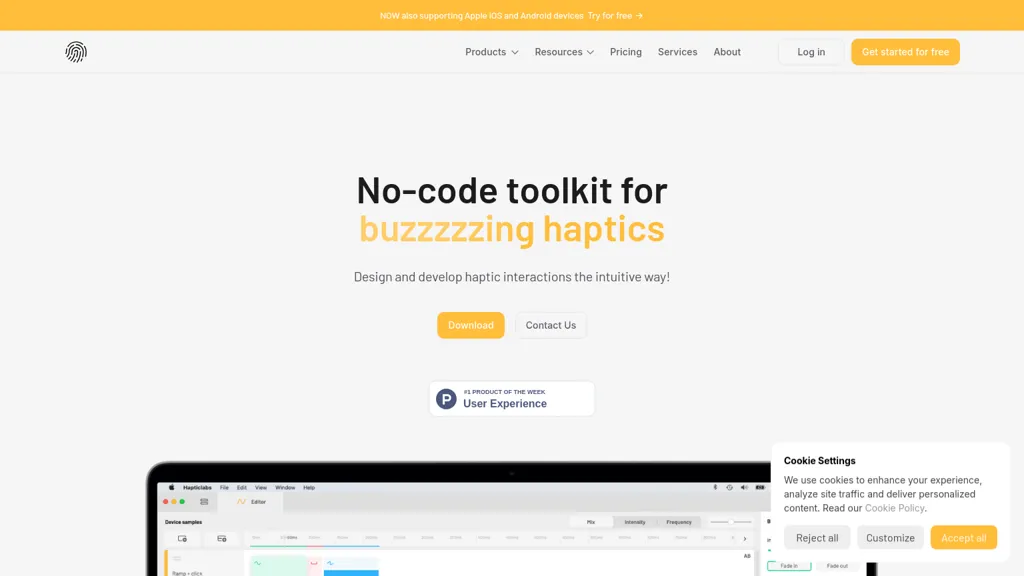 Hapticlabs AI tool screenshot