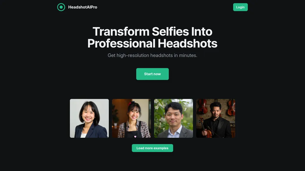HeadshotAIPro website