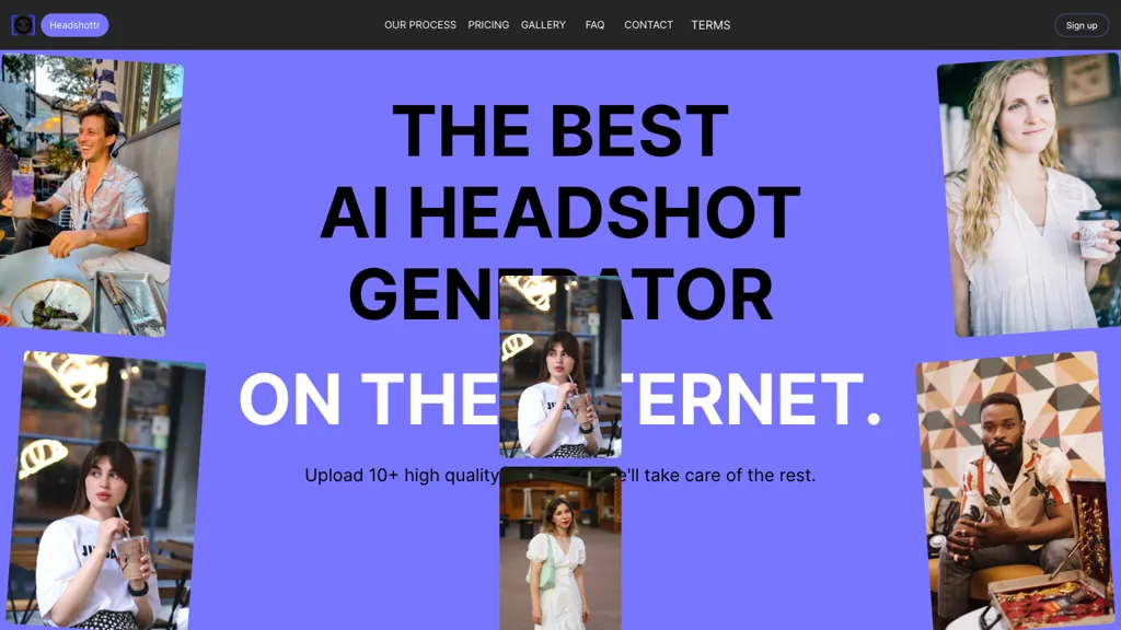 Headshottr Professional Portraits website