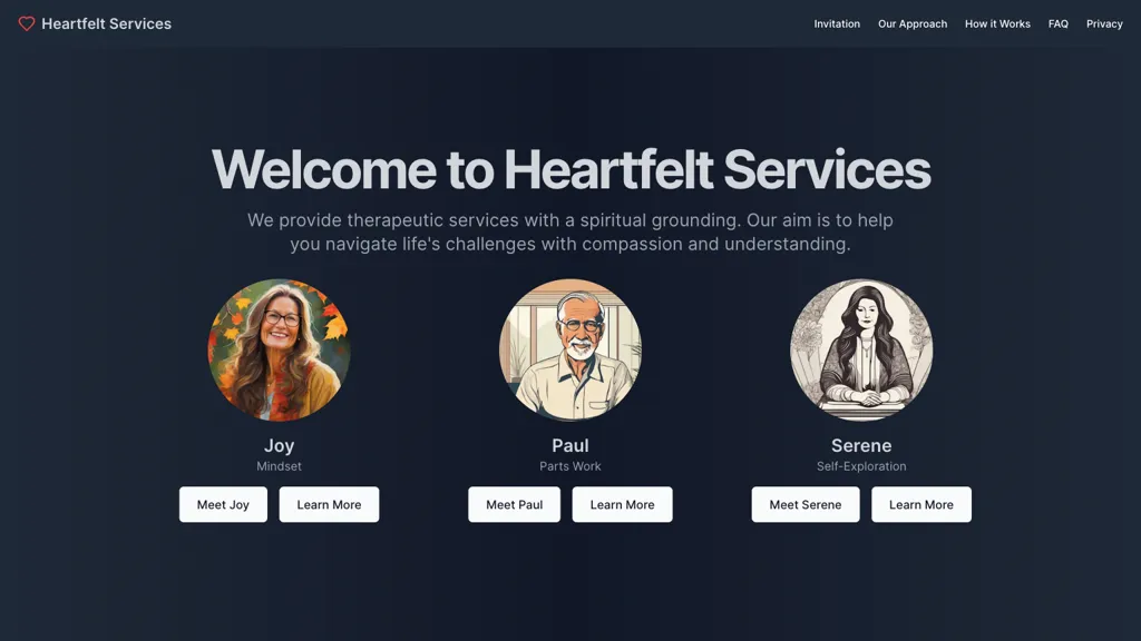 Heartfelt Services website