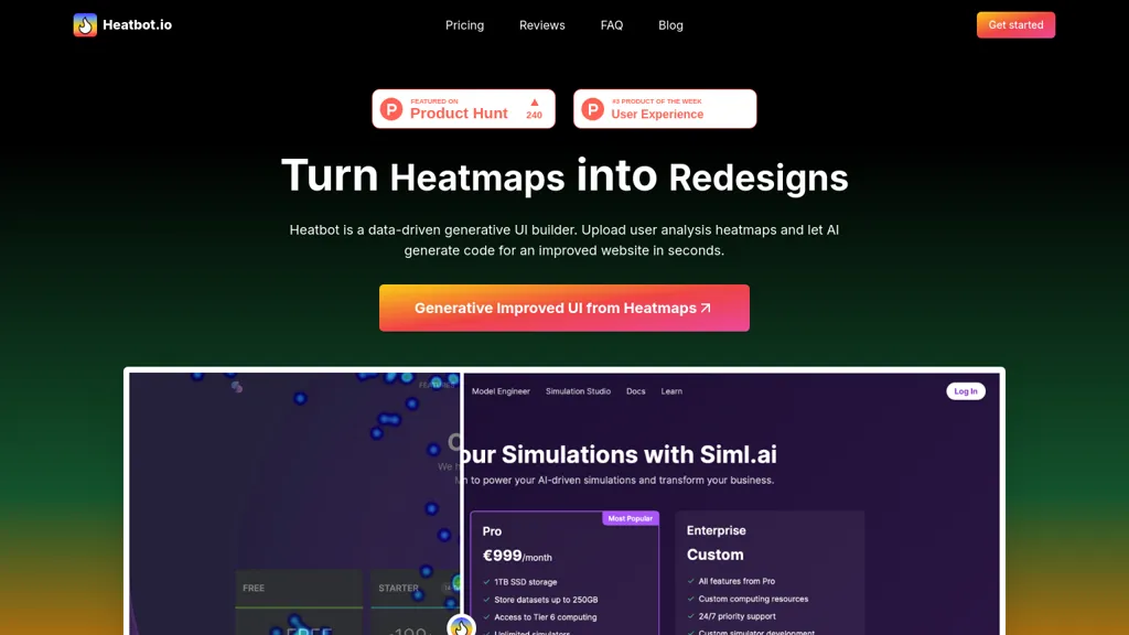 Heatbot.io AI tool screenshot