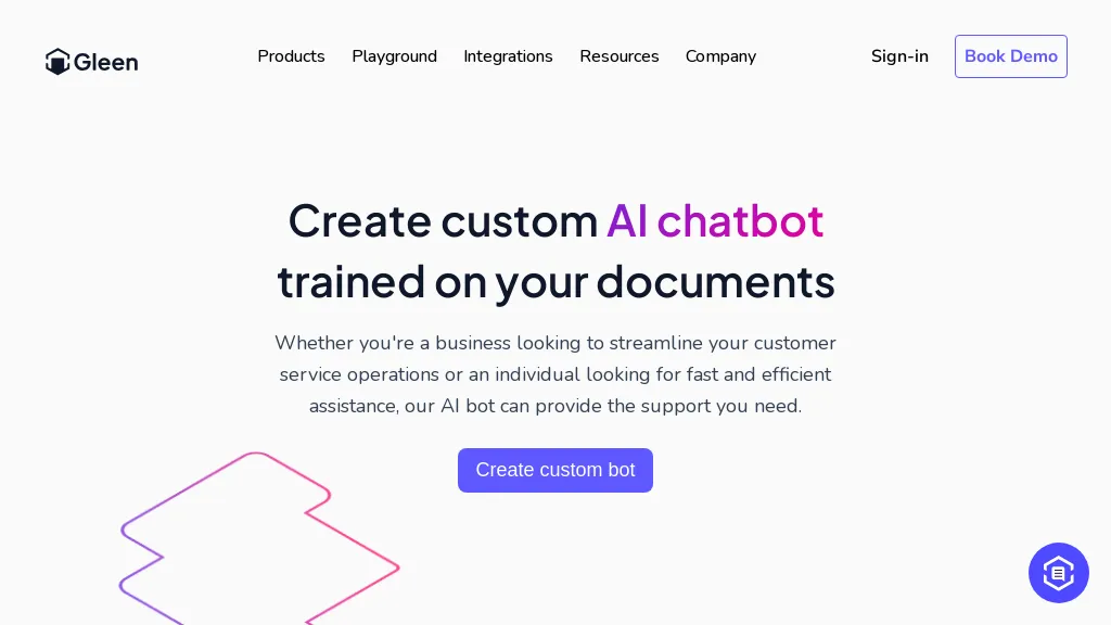 Gleen AI website