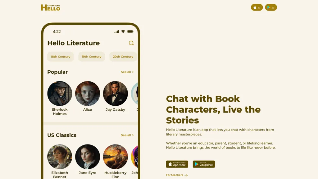 Hello Literature website