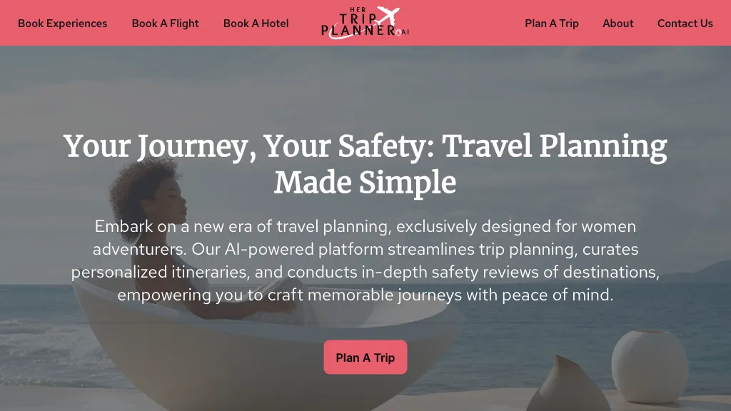 Her Trip Planner website