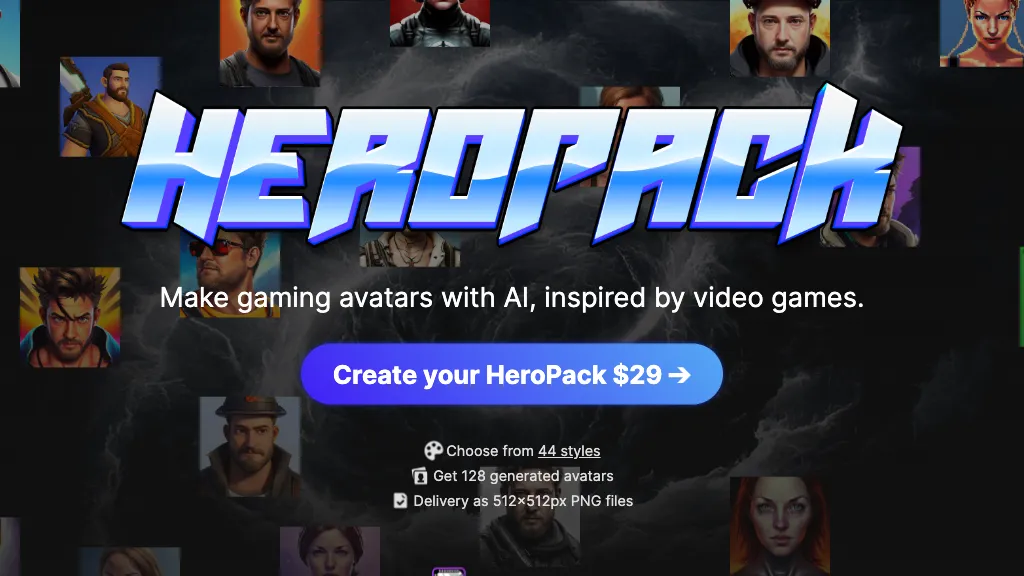 HeroPack website
