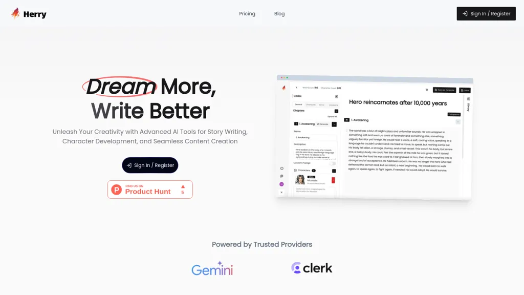 HerryAI website