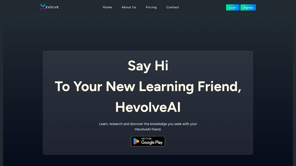 Hevolve AI website