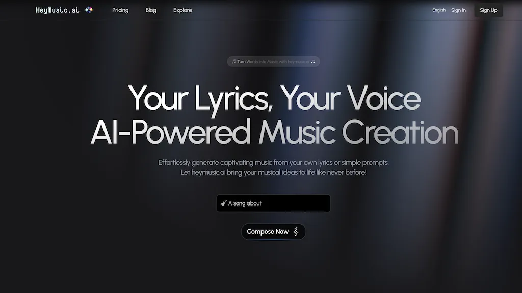 HeyMusic.AI website