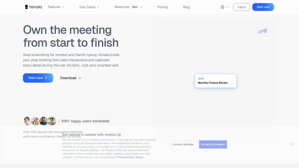 himala.ai AI tool screenshot