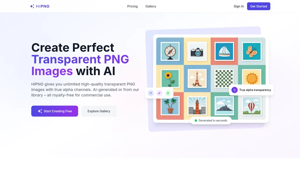 HiPNG AI tool screenshot