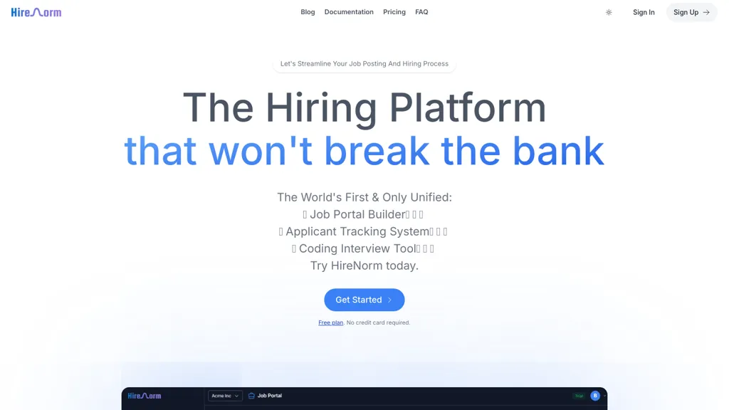 HireNorm website