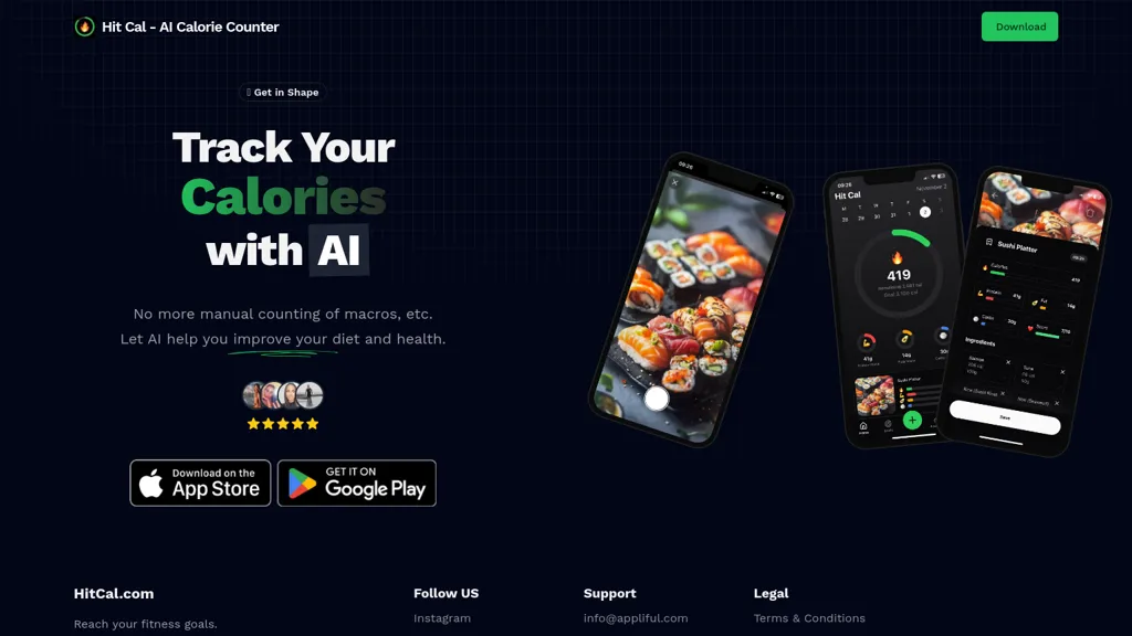 Hit Cal website