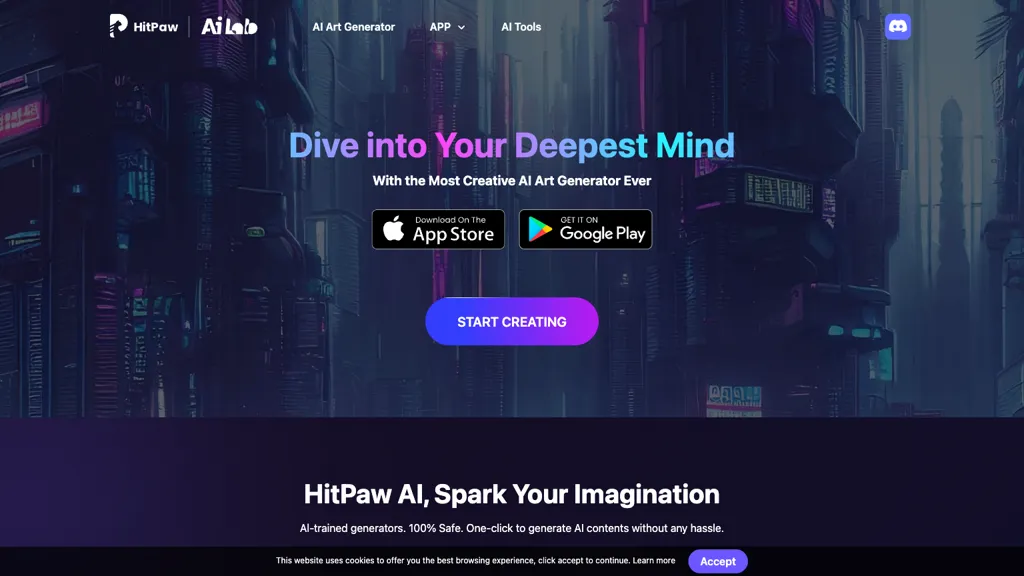 HitPaw Image Generator website