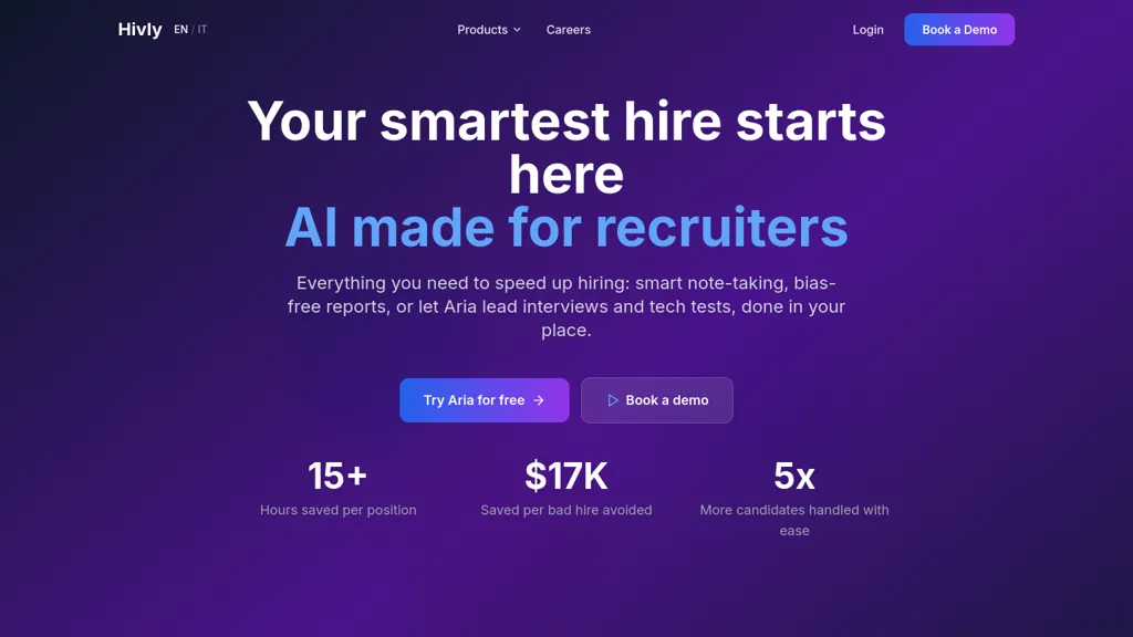 Hivly Recruiter AI tool screenshot