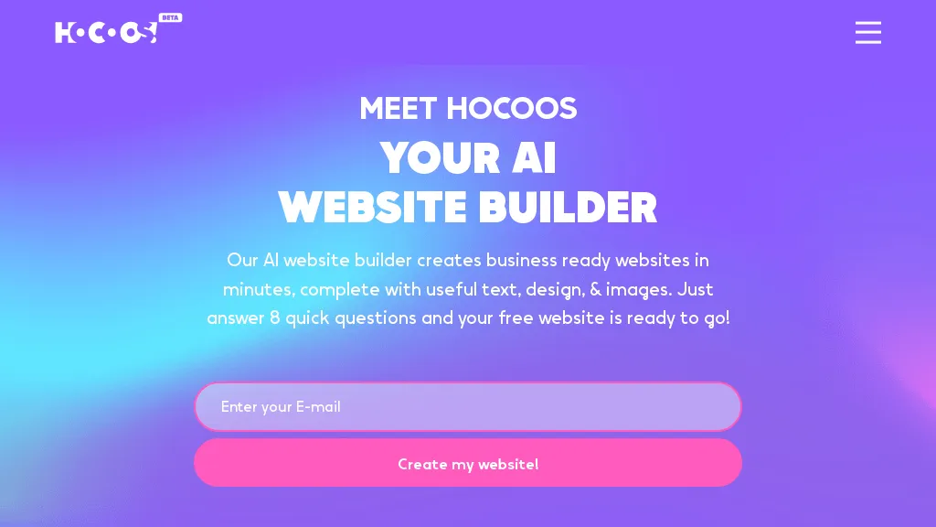Hocoos AI Website Builder website