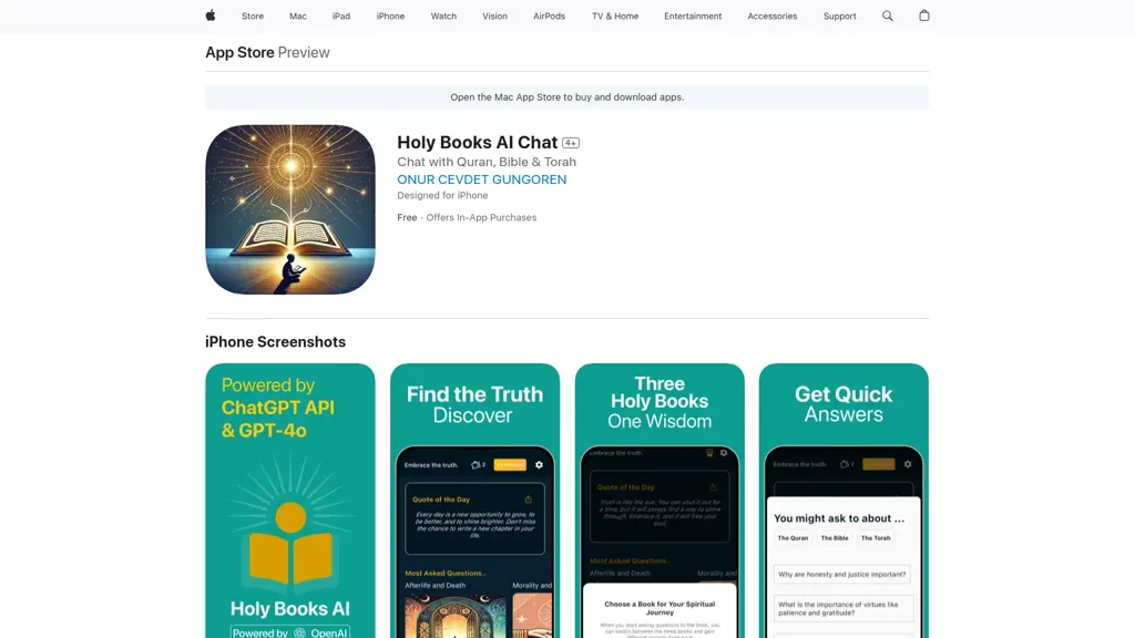 Holy Books AI Chat website