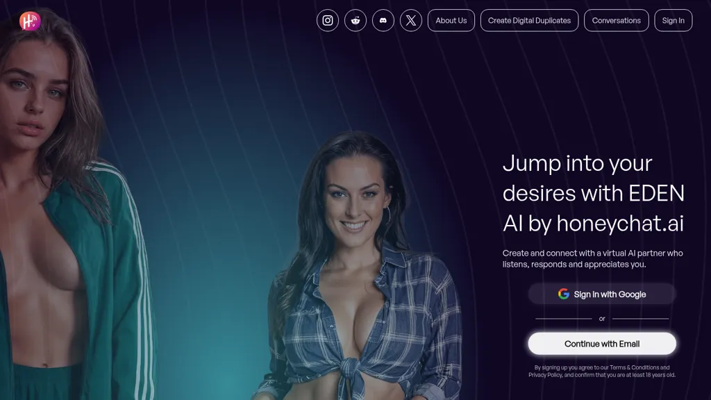 honeychat.ai AI tool screenshot