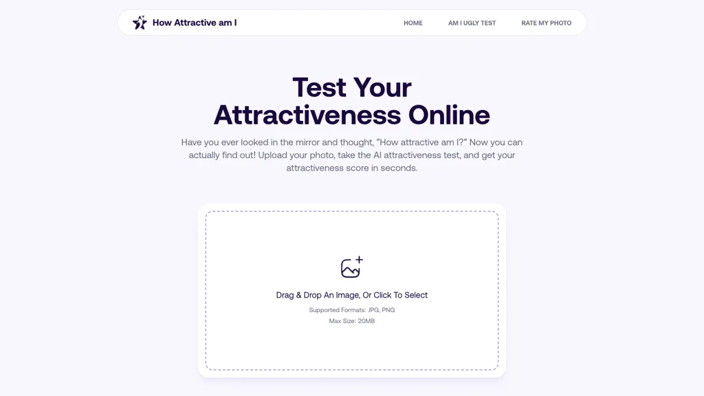 How Attractive Am I AI tool screenshot