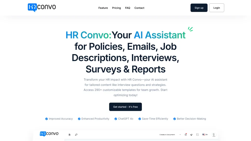 HR Convo website
