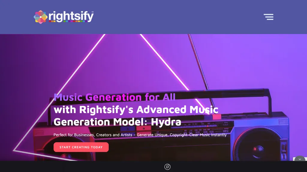 Hydra by Rightsify website