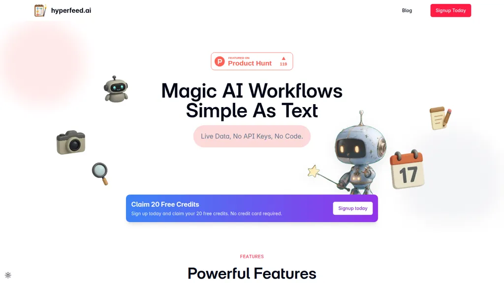 Hyperfeed.ai AI tool screenshot