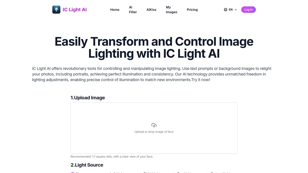 IC Light AI website