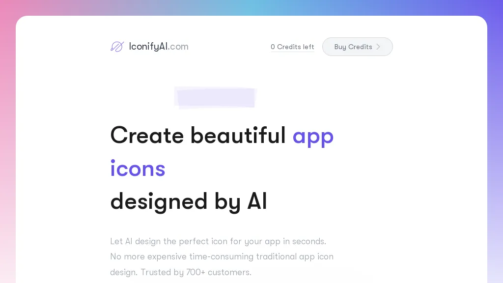 Iconify AI website
