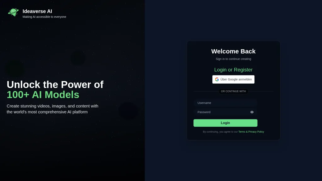 IdeaverseAI AI tool screenshot