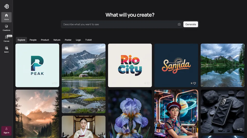 Ideogram AI website