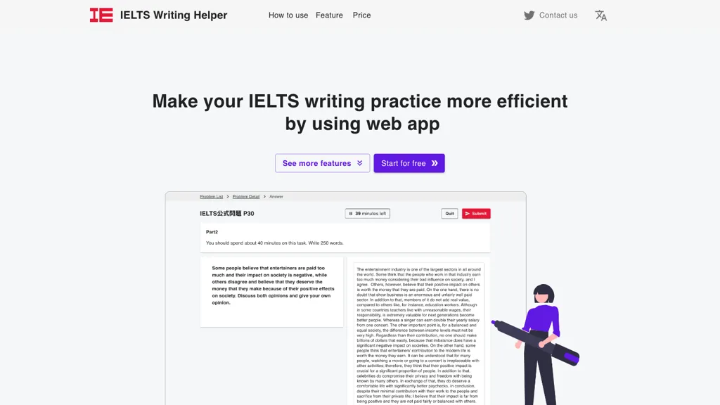 IELTS Writing Helper website