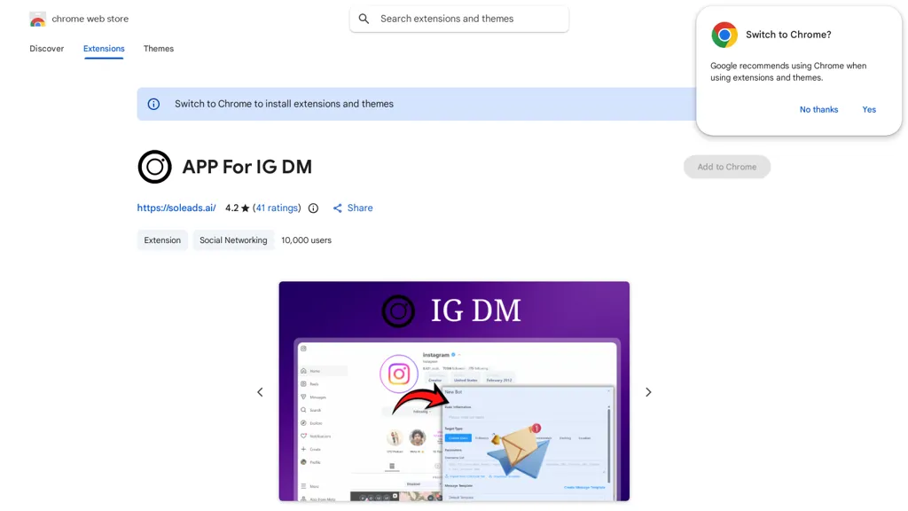 IG DM Bot - Soleads AI tool screenshot
