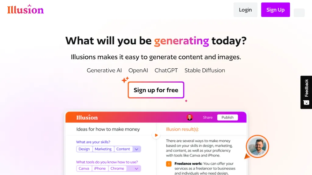 Illusion AI website