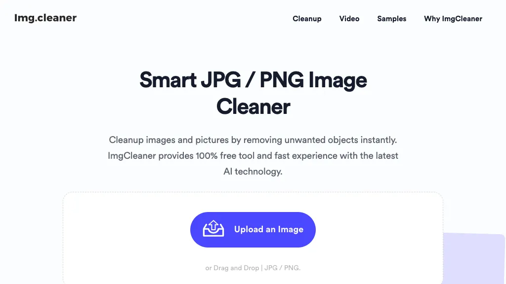 Image Cleaner website