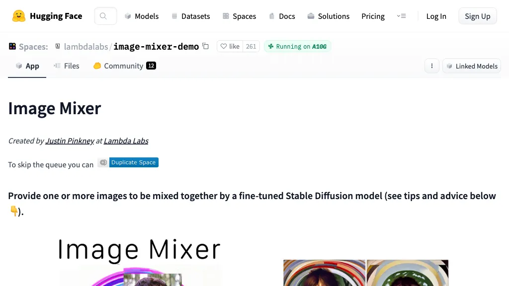 Image Mixer website