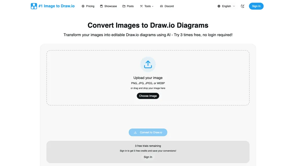 Image to Drawio website