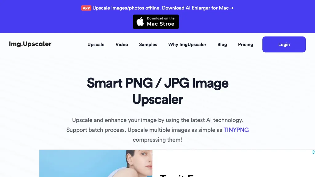 Img Upscaler website
