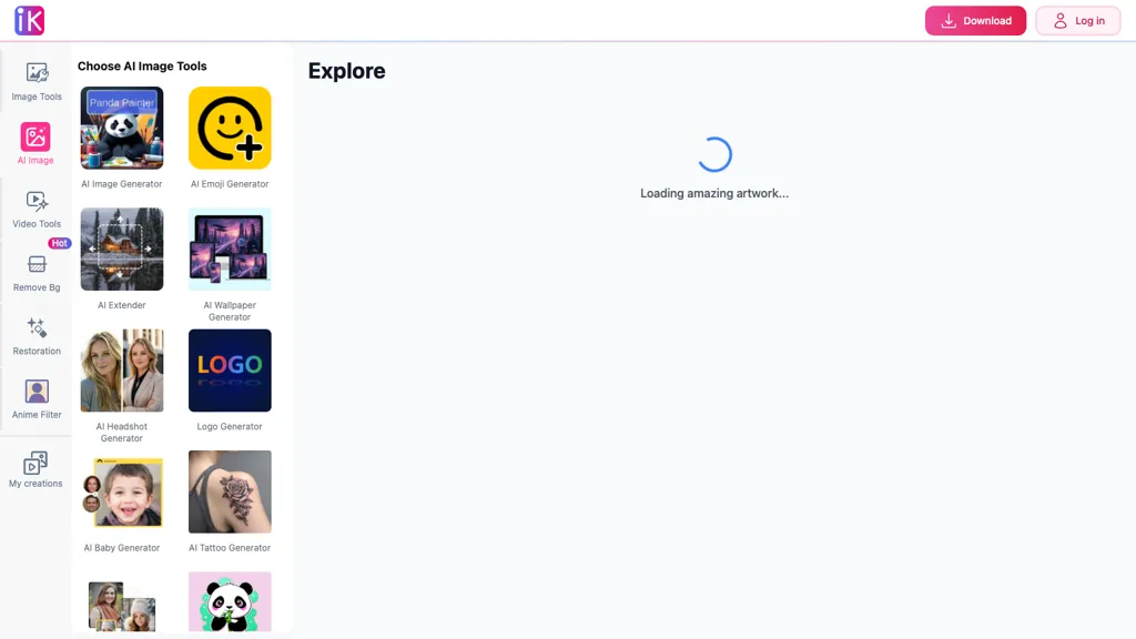 Imgkits image editor AI tool screenshot