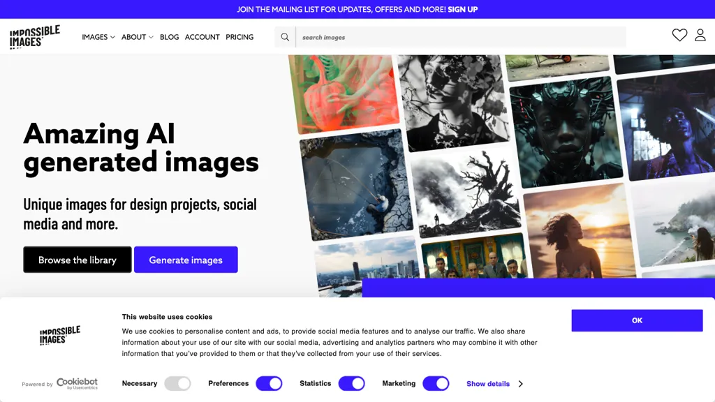 Impossible Images website