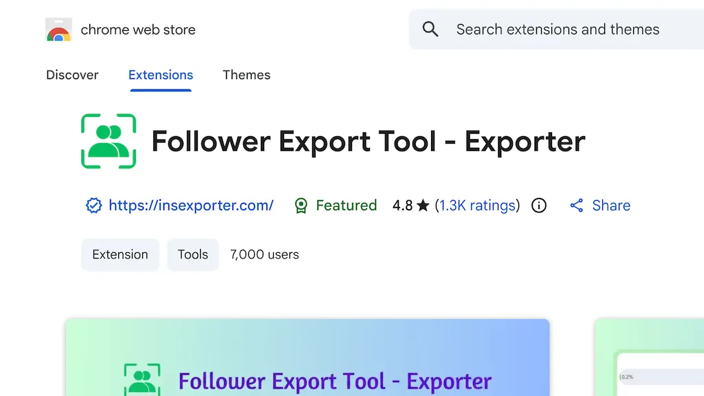Chrome Web Store screenshot