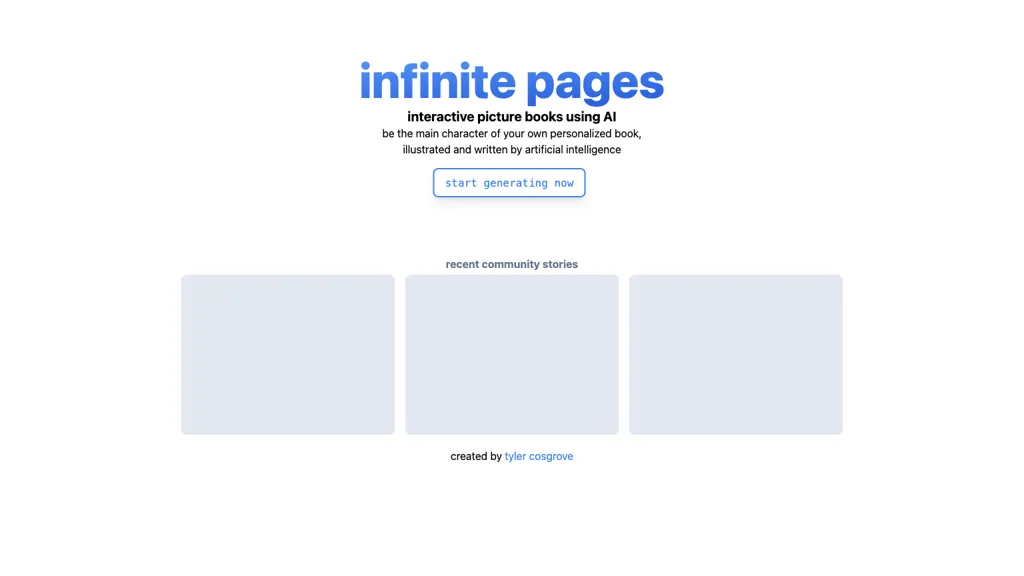 Infinite Pages website