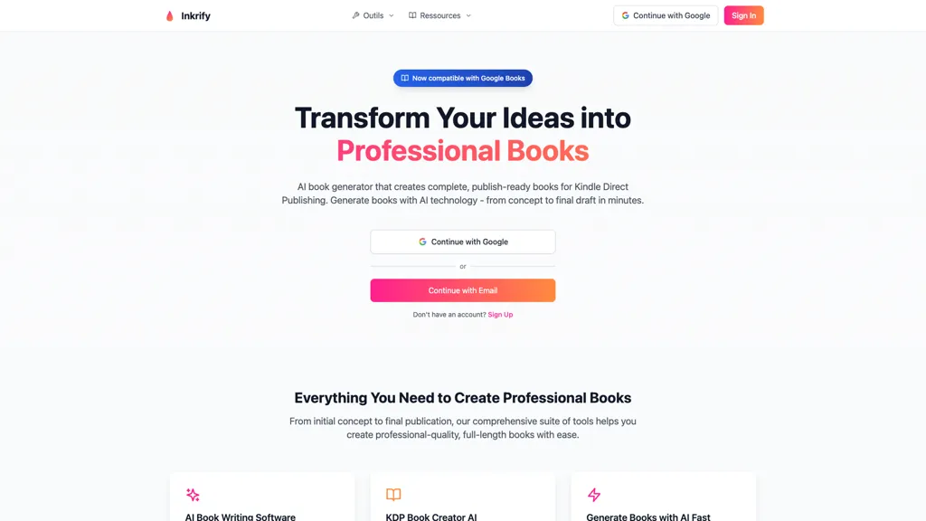 Inkrify AI tool screenshot