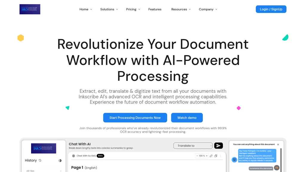 Inkscribe AI AI tool screenshot