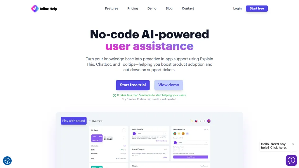 Inline Help AI tool screenshot