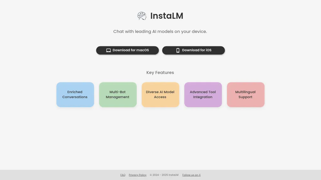 InstaLM AI tool screenshot